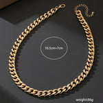 Load image into Gallery viewer, Chunky Cuban Link Curb Chain Necklace for Women Men Dainty 18K Gold Silver Tone Choker Thick Trendy Statement Diamond Cut Punk Hip Hop Cuban Chain Jewelry Gifts Unisex Size 5mm/9mm/13mm/16mm