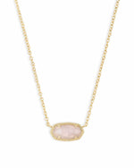 Load image into Gallery viewer, Kendra Scott Elisa Pendant Necklace for Women, Fashion Jewelry, 14k Gold-Plated, Rose Quartz