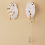 Load image into Gallery viewer, CONGYING 65 Pcs Gold Jewelry Set with 6Pcs Layered Necklace, 11 Pcs anklet and 7Pcs Earring Ear Cuff,11Hoop Earrings,15pcs Rings,15pcs stud earrings Jewerly set for Women Gift