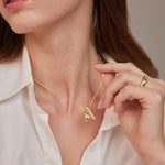 Load image into Gallery viewer, Bubble Letter Necklace for Women, Silver Plated Balloon Initial Letter Pendant Necklace Dainty Charm Initial Necklaces for Women Trendy Chunky Custom Name Necklace Silver Jewelry