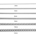 Load image into Gallery viewer, Heavy Cuban Link Chain Necklace for Men and Women, Thick Stainless Steel Statement Jewelry, 8mm Wide Adjustable Curb Chain Necklace 18 to 28 Inches