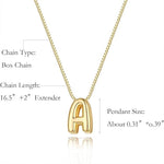 Load image into Gallery viewer, Bubble Initial Necklaces Dainty Gold Letter Necklace 14K Gold Plated Cute Name Choker Necklaces for Women Trendy Gold Personalized Jewelry Gift for Women
