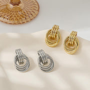 SHERLOVE Trendy Gold Plated Knot Earrings for Women Chunky Statement Drop Dangle Earrings Lightweight Hypoallergenic Fashion Accessories Gifts for Womens Gold Jewelry