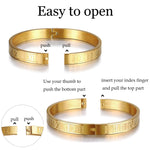 Load image into Gallery viewer, WFYOU 3PCS Stainless Steel Bracelets for Men Gold Roman Numeral Bangle Twisted Cable Adjustable Cuff Bracelet Mens Luxury Jewelry Gifts
