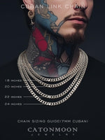 Load image into Gallery viewer, catonmoon Silver Chains for Men 18 Inch 925 Sterling Silver Chain 7mm Stainless Steel Necklace for Him Cuban Chains for Women Necklace for Men Gifts for Boyfriend Birthday Gift for Son
