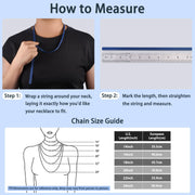 Silver Chain Necklace for Men, 3.5mm Cuban Link Chain for Men Women Stainless Steel Chain Sturdy Men's Chain Necklaces 18 Inch