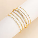 Load image into Gallery viewer, DEARMAY 14K Gold Plated Bracelets for Women Jewelry Sets Stack Trendy Dainty Stackable Paperclip Rope Snake Box Figaro Chain Bracelets Pack Costume Fashion Gifts
