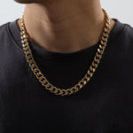 Load image into Gallery viewer, Chunky Cuban Link Curb Chain Necklace for Women Men Dainty 18K Gold Silver Tone Choker Thick Trendy Statement Diamond Cut Punk Hip Hop Cuban Chain Jewelry Gifts Unisex Size 5mm/9mm/13mm/16mm
