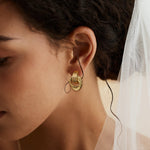 Load image into Gallery viewer, SHERLOVE Trendy Gold Plated Knot Earrings for Women Chunky Statement Drop Dangle Earrings Lightweight Hypoallergenic Fashion Accessories Gifts for Womens Gold Jewelry
